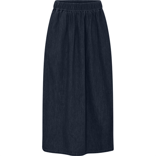 FRAU HELSINKI DENIM SNKLE SKIRT DARK BLUE DENIM